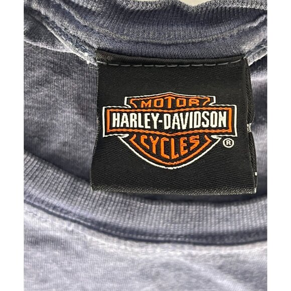 Harley Davidson Smokey Mountain Motorcycle T-Shirt Women's 2X Blue Faded Vintage - Picture 5 of 6